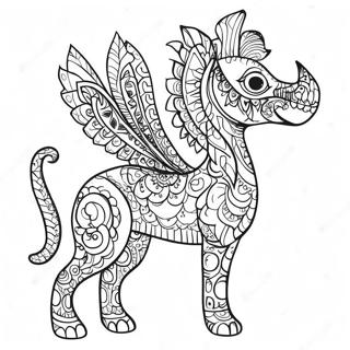 Makukulay Na Pahina Ng Kulay Ng Alebrije 91252-31145