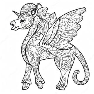 Pahina Ng Kulay Ng Alebrije Ng Pantasya 91253-31151