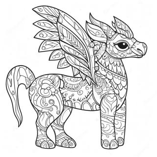 Pahina Ng Kulay Ng Alebrije Ng Pantasya 91253-31152