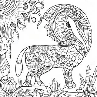 Masalimuot Na Disenyo Ng Alebrije Na Pahina Ng Kulay 91254-31155