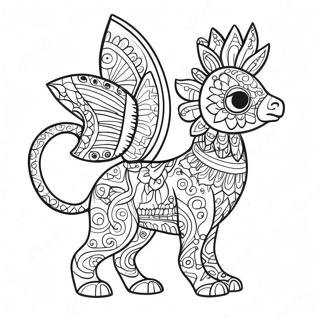 Makulay Na Pahina Ng Kulay Ng Alebrije 91255-31157