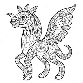 Makulay Na Pahina Ng Kulay Ng Alebrije 91255-31160