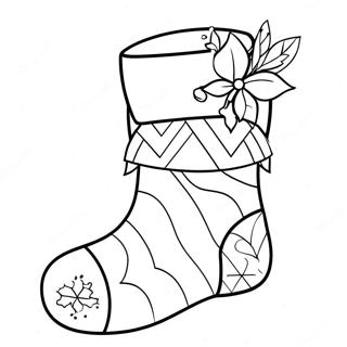 Pahina Ng Kulay Na Paskong Medyas Na Puno Ng Kasiyahan 91431-31287