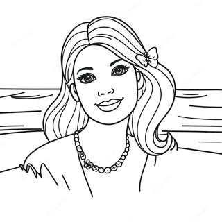 Barbie Sa Tabing Dagat Pahina Ng Kulay 915-1674