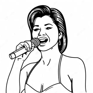 Pahina Ng Kulay Ni Selena Na Umaawit Sa Entablado 92559-32173