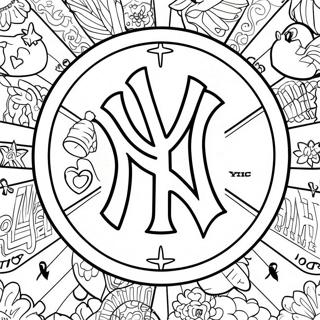 Pahina Ng Kulay Ng Logo Ng Yankees 92992-32503