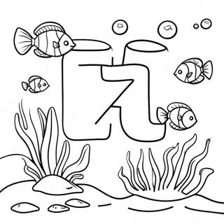 Pahina Ng Kulay Ng Letra U Sa Ilalim Ng Tubig 93224 32688