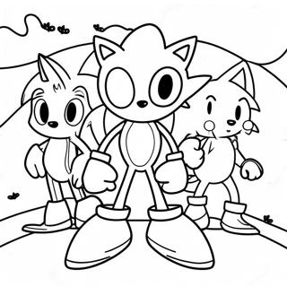 Sonic At Mga Kaibigan Sa Pakikipagsapalaran Ng Halloween Pahina Ng Kulay Mga Pahina Ng Kulay