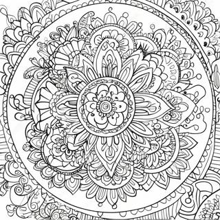 Makulay Na Gel Pen Mandala Pahina Ng Kulay 93637-33006