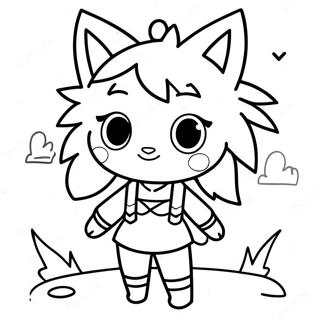 Mapangahas Na Gacha Life Lobo Na Babae Pahina Ng Kulay 93791-33131