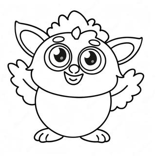 Pahina Ng Kulay Ng Masayang Furby Na Nagsasayaw 94101-33371