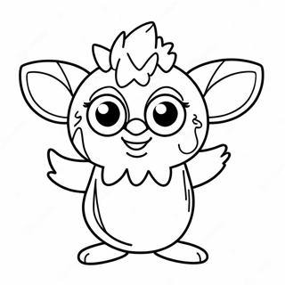 Pahina Ng Kulay Ng Masayang Furby Na Nagsasayaw 94101-33372