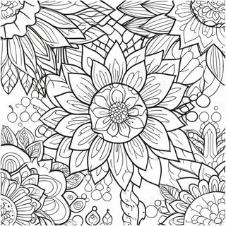 Detalyadong Mga Pattern Ng Bulaklak Ng Pagpapahinga Na Pahina Ng Kulay 94516-33896