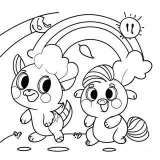 Pahina Ng Kulay Ng Playful Red Rainbow Friends 94618-33969