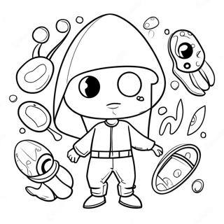 Pahina Ng Kulay Ng Maskadong Bantay Ng Laro Ng Squid 94799 34109