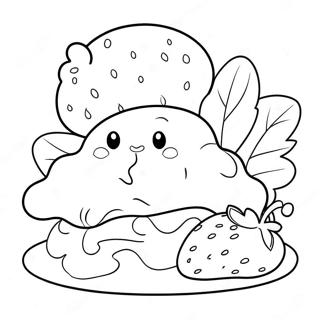 Kaakit Akit Na Pahina Ng Kulay Ng Strawberry Shortcake At Custard 94902-34190