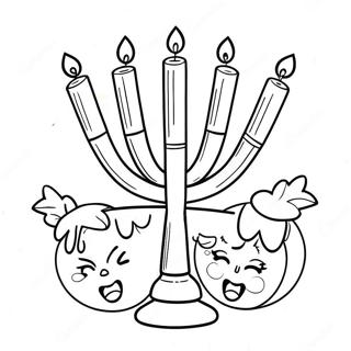 Cute Hanukkah Mga Pahina Ng Kulay