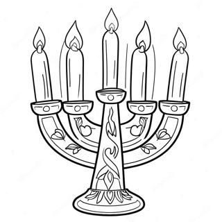 Kaakit Akit Na Pahina Ng Kulay Ng Menorah 94952-34222