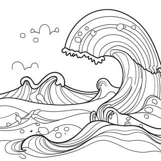 Tahimik Na Alon Ng Karagatan Na Pahina Ng Kulay 95132 34367