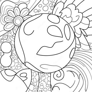 Makulay Na Pahina Ng Kulay Ng Tumatalbog Na Bola 95310-34503