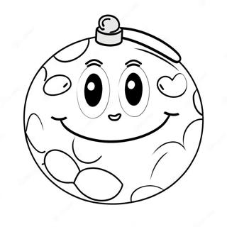 Masaya At Nakatitig Na Bola Na Pahina Ng Kulay 95311-34506