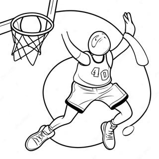 Pahina Ng Kulay Ng Basketball Sa Aksyon 95312-34509