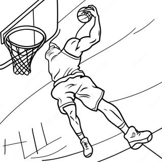 Pahina Ng Kulay Ng Basketball Sa Aksyon 95312-34512