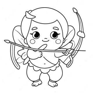Pahina Ng Kulay Ng Matabang Cupid Na May Busog At Pana 96001-35086