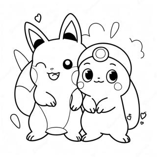 Cute Na Pahina Ng Kulay Ng Mga Magkasintahang Pokemon 96155 35199