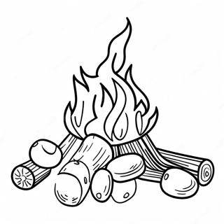 Campfire Na May Marshmallows Na Pahina Ng Kulay 96183-35227