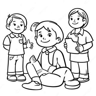 Magalang Na Mga Bata Na Nakikinig Na Pahina Ng Kulay 96365 35367