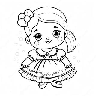 Kaakit Akit Na Baby Doll Na May Damit Na Pahina Ng Kulay 96442 35428