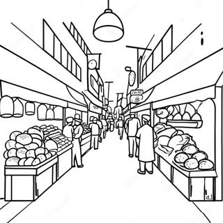 Makulay Na Pahina Ng Kulay Ng Eksena Sa Pamilihan Ng Israel 96544-35507