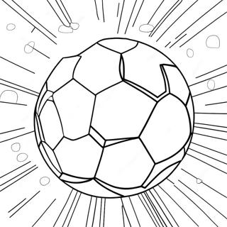 Makulay Na Bola Ng Soccer Sa Aksyon Pahina Ng Kulay 97595-36482