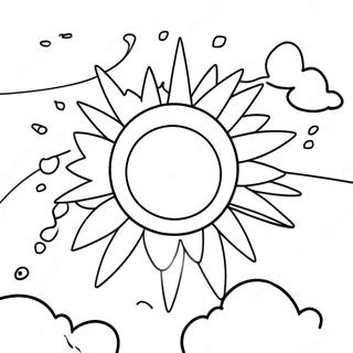 Maaraw Na Asul Na Kalangitan Pahina Ng Kulay 97621 36593