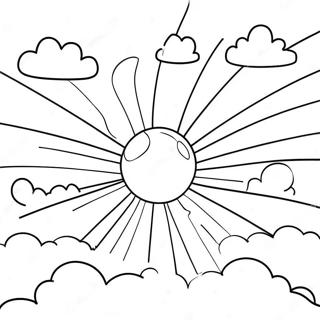 Maaraw Na Asul Na Kalangitan Pahina Ng Kulay 97621 36595