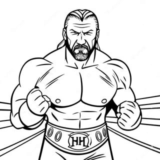 Pahina Ng Kulay Ng Action Packed Na Triple H Sa Ring 97702-36575