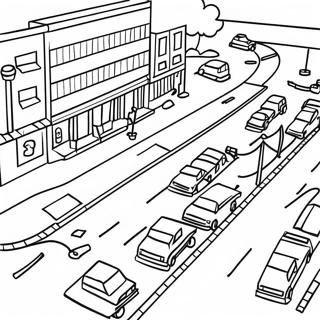 Abalang Eksena Sa Kalye Ng Lego City Na Pahina Ng Kulay 97726 36721