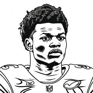 Lamar Jackson Mga Pahina Ng Kulay