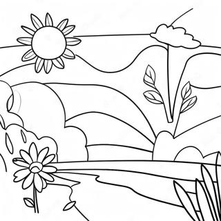 Maliwanag Na Pahina Ng Kulay Ng Maaraw Na Araw 98163 37060