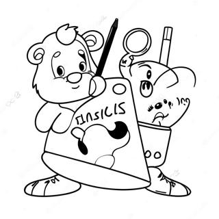 Ipad Na May Mga Tauhan Ng Kartun Pahina Ng Kulay 98858-37610