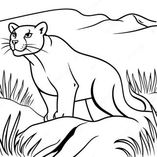 Mahalagang Cougar Na Nagtatago Sa Kanyang Biktima Pahina Ng Kulay 98882-37624