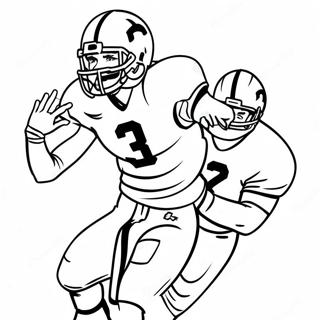 Pahina Ng Kulay Ng Manlalaro Ng Michigan Football Sa Aksyon 98957-37679