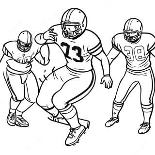 Pahina Ng Kulay Ng Manlalaro Ng Michigan Football Sa Aksyon 98957-37680