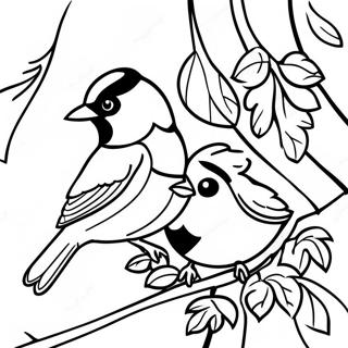 Pahina Ng Kulay Ng Orioles Na Nagtatayo Ng Nest Sa Puno 99395-38021