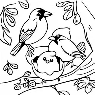 Pahina Ng Kulay Ng Orioles Na Nagtatayo Ng Nest Sa Puno 99395-38022