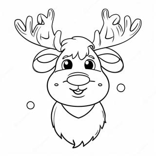 Kaibig Ibig Na Reindeer Na May Pula Na Ilong Coloring Page 99500-38111