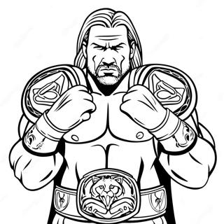 Triple H Hawak Ang Dalawang Sinturon Pahina Ng Kulay 99-2377